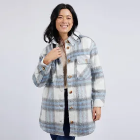 Victory Check Shacket - Pale Blue Check