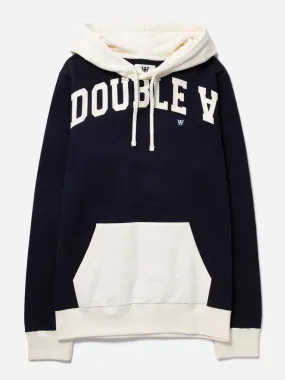 WOOD WOOD IAN ARCH LOGO HOODIE-NAVY